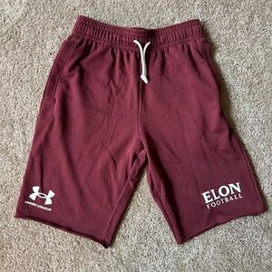 Under Armour Elon Phoenix Football Mens S Maroon Fleece Shorts